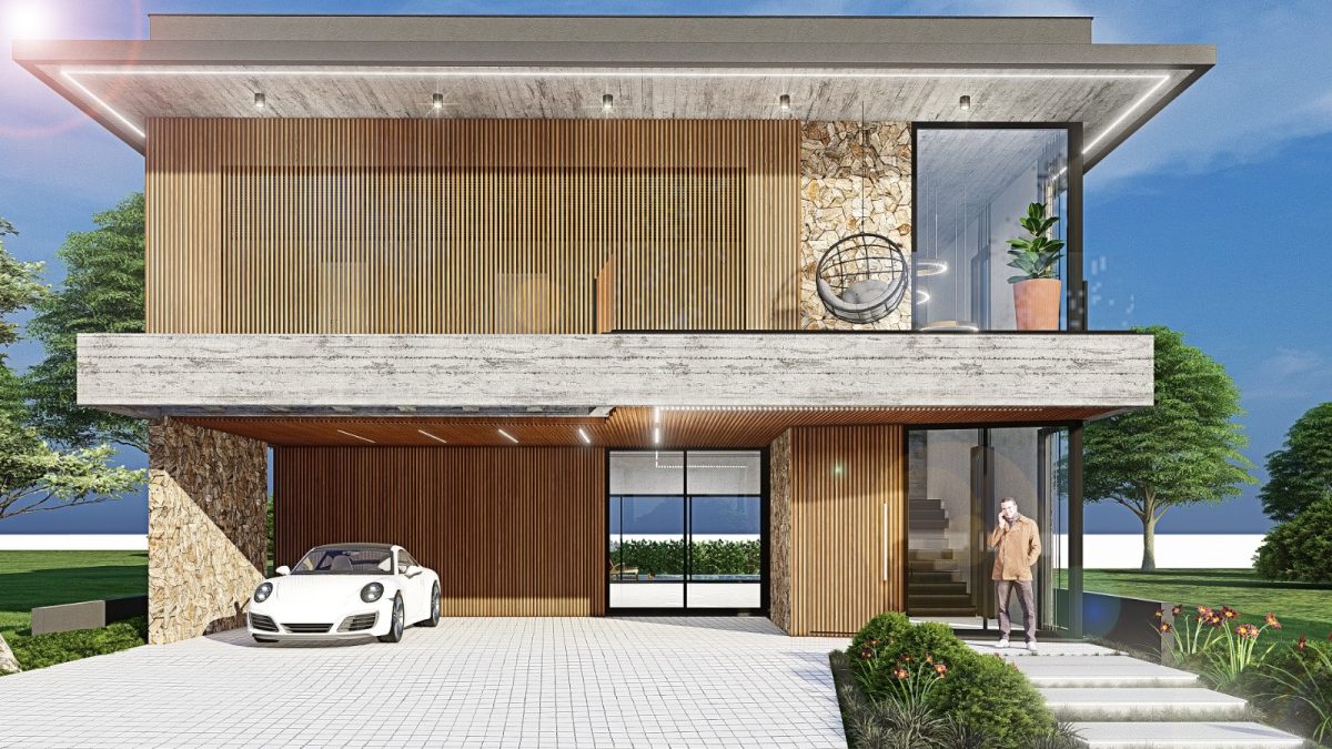 Casa de alto padrão com 2 pavimentos